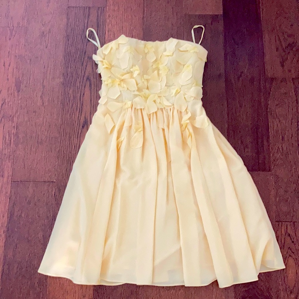 Yellow cocktail dress
